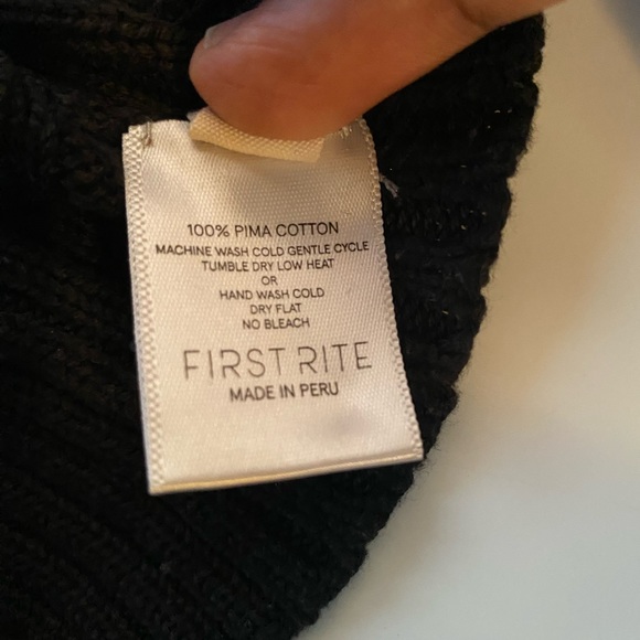 First Rite Ribbed Cropped Turtleneck, *BLACK* - Picture 9 of 9